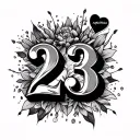 My name is oussama i have 2 kids dany and Ziad i love number 23 and im aquarius tattoo design idea