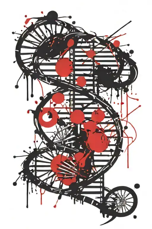 DNA double Helix DNA structure tattoo design idea