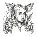 Billie Eilish tattoo design idea
