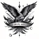 Birth Date tattoo design idea