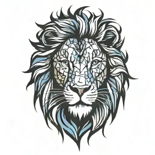 Lion head tattoo design idea