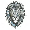 Lion head tattoo design idea