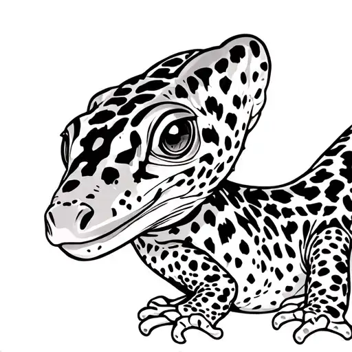 Leopard Gecko tattoo design idea