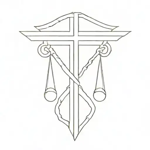justice (band) cross logo tattoo design idea