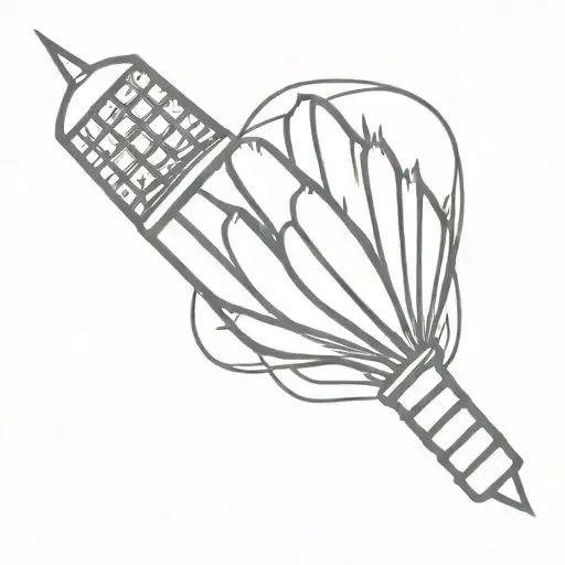 badminton shuttlecock tattoo design idea