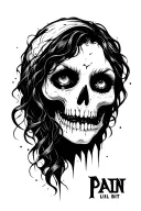 Pain A lil bit tattoo design idea