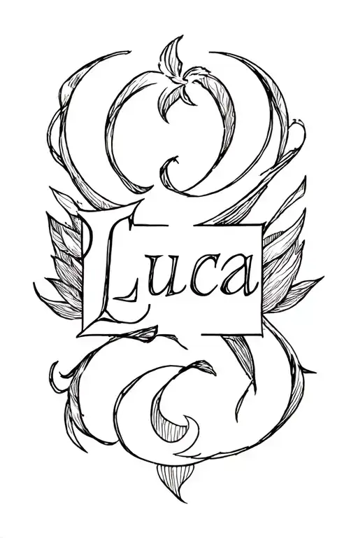 Luca name tattoo design idea