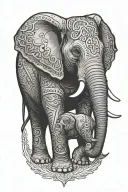 elephant tattoo design idea