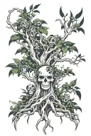 poison tree growing tattoo design idea