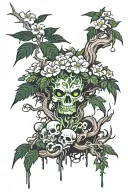 poison tree growing tattoo design idea