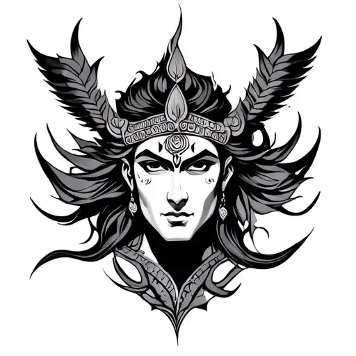 Karna tattoo design idea