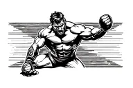 wrestling tattoo design idea