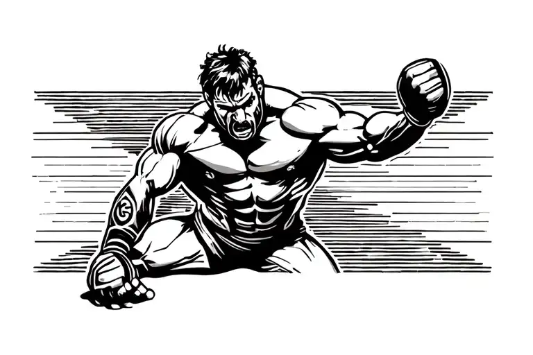 wrestling tattoo design idea