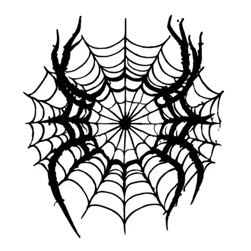 spider web on the knee tattoo design idea