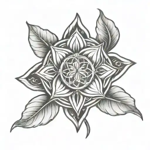 seed of life cross tattoo tattoo design idea