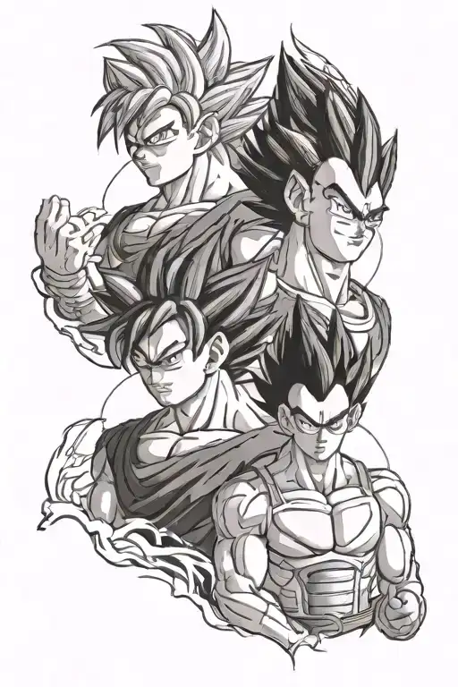 Goku and vegeta tattoo design tattoo design idea