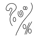 ???% , basically that text which three question marks then a percentage is what I want to be drawn , inspired by mob psy tattoo design idea