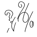 ???% , basically that text which three question marks then a percentage is what I want to be drawn , inspired by mob psy tattoo design idea