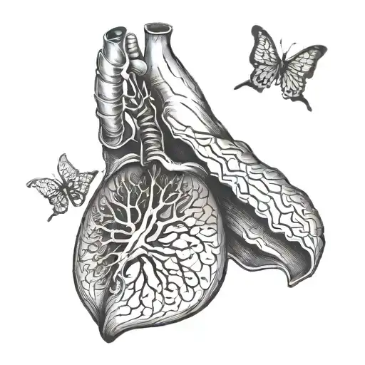 Lung Cancer tattoo design idea