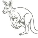 Kangaroo stock vector. Illustration of australian, zone tattoo design idea