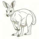 Kangaroo stock vector. Illustration of australian, zone tattoo design idea