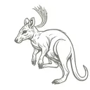 Kangaroo stock vector. Illustration of australian, zone tattoo design idea
