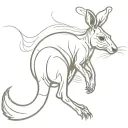 Kangaroo stock vector. Illustration of australian, zone tattoo design idea