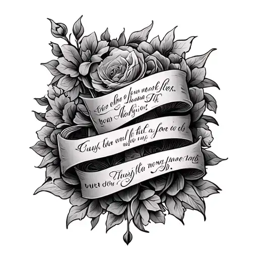Lords Prayer tattoo design idea