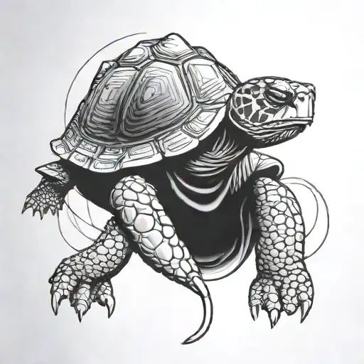 tortoise, revan, meditation, monk enlightenment, time. tattoo design idea