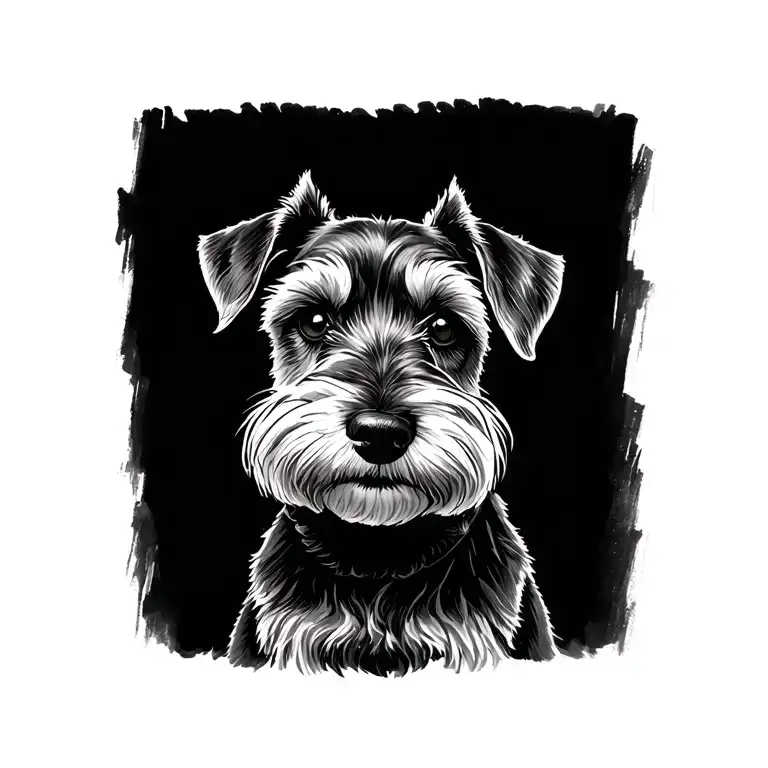 Miniature Schnauzer minimalist tattoo tattoo design idea
