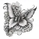  "Create a visually striking tattoo design for the right upper shoulder that flows seamlessly onto the upper chest and b tattoo design idea