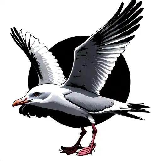 seagull tattoo design idea