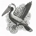 pelican tattoo design idea