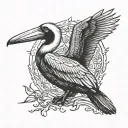 pelican tattoo design idea