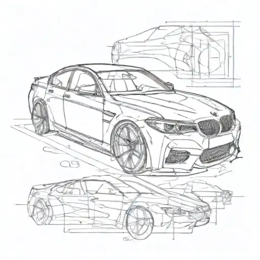bmw car tattoo design idea