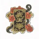 japanese omamori charm tattoo design idea