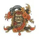 japanese omamori charm tattoo design idea