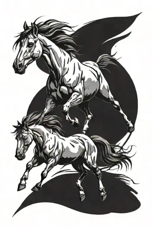 Wild Horse tattoo design idea