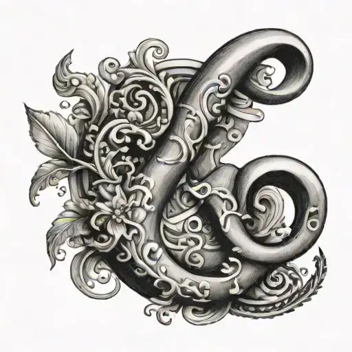 Ampersand WITH INITALS tattoo design idea