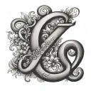 Ampersand WITH INITALS tattoo design idea