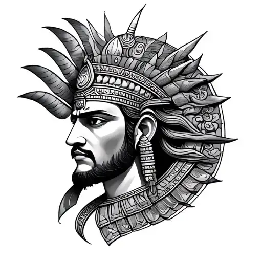 annunaki god tattoo design idea