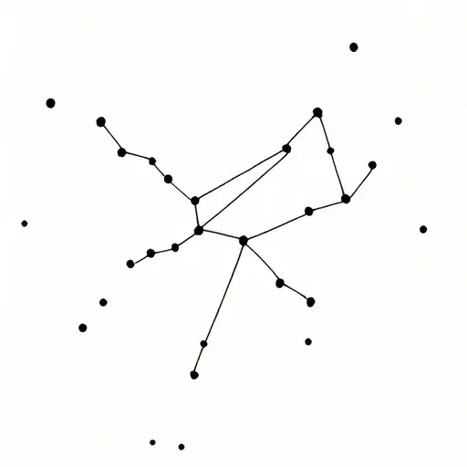 combination of cancer constellation and Aquarius constellation  tattoo design idea