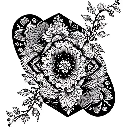 the name Brianna and keano in a jap patterns tattoo design idea