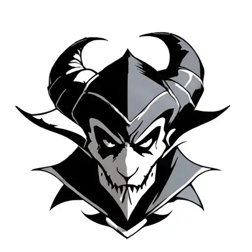 shaco league of legends tattoo design idea