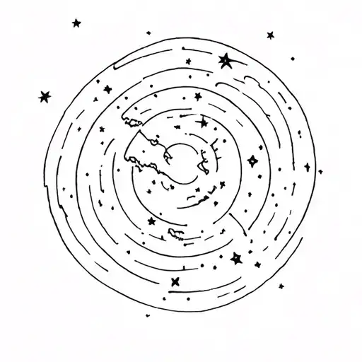Galaxy milky way then the map tattoo design idea