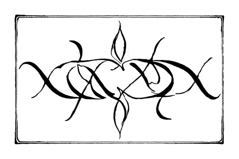 Kiwo and Dalgi Name Ambigram Tattoo Design tattoo design idea