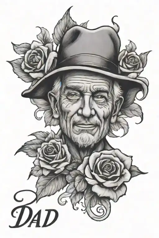 Dad passed away tattoo design idea