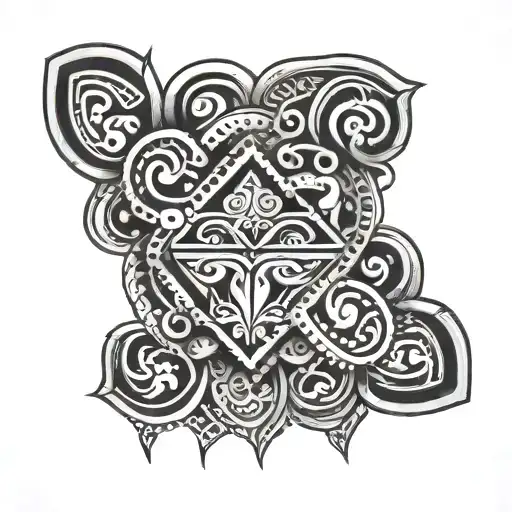 Make me a polynesin tattoo arm band with samoa figure tattoo design idea