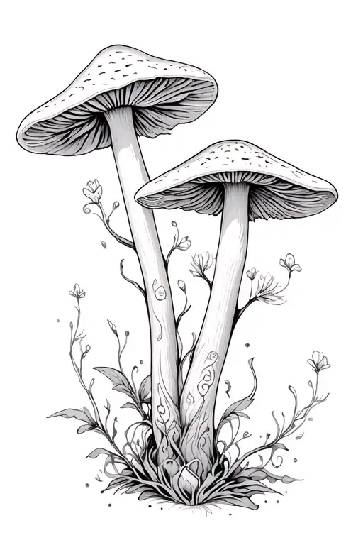 fairy mushroom leg tattoo design tattoo design idea