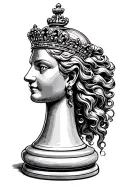 Queen Chess Piece tattoo design idea